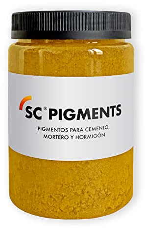 SC Pigments® Pigmentos colorantes para teñir cemento, mortero, hormigón, yeso, cal. (Ocre Albero) Peso: 500 gr
