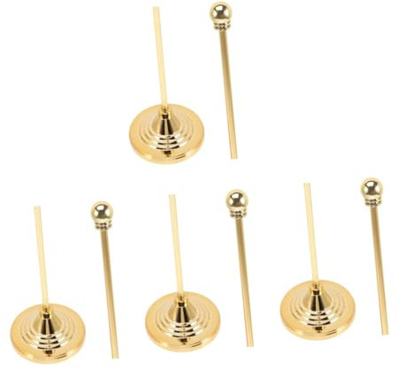 Kisangel 4 Stück Tischfahnenmast Tischfahnenstange Flaggenhalterung für den Schreibtisch Tischdekoration Flaggenstock aus Metall amerikanische Flagge Embleme Bürobedarf Bürozubehör Esstisch