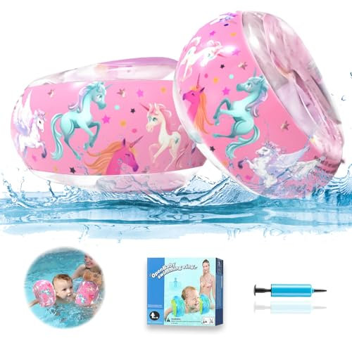 Betensh Schwimmflügel, Schwimmflügel Kinder 1-6 Jahre, Schwimmhilfe Baby ab 1 Jahr, Schwimmflügel Rosa, Schwimmhilfe und Swimsafe Gerät für Anfänger
