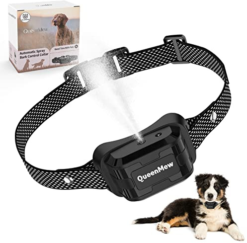 Collare Antiabbaio per Cani, Auto Collare Antiabbaio, Antiabbaio per Cani con 3 Livelli Sensibilità e Spruzzo Regolabili, Collare Anti Abbaio per Cani con 2 Cinghie per Cani di Piccola Grande Taglia