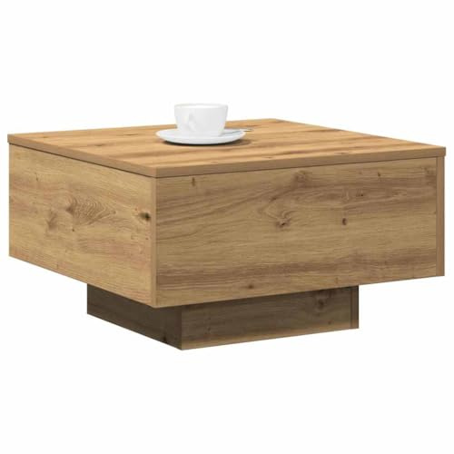 vidaXL Mesa de Café Roble Artesanal 55 x 55 x 31 cm, Mesa de salón, café Moderno y Duradero, Acento Minimalista, Superficie Funcional para Estilo Urbano