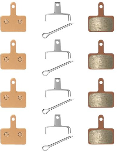 4 Paires Plaquettes de Frein Vélo MTB en Métal Fritté à Base de Cuivre, Plaquettes de Frein pour Vélo Électrique, Scooter Électrique, Plaquettes de Frein pour Trottinette Électrique