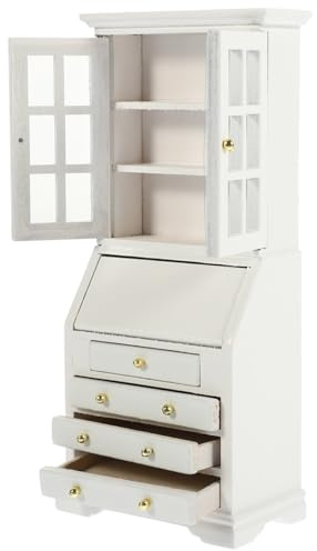 SUPVOX Mini Estantería De Simulación para Escritorio Almacenamiento y Decoración De Casa De Muñecas Escala Madera Mueble Miniatura