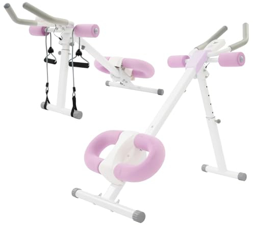 BRRIDE Entrenador abdominal para el hogar, máquina abdominal plegable, dispositivo de entrenamiento multifuncional para entrenamiento de cuerpo completo con monitor LCD, equipo de gimnasio en casa