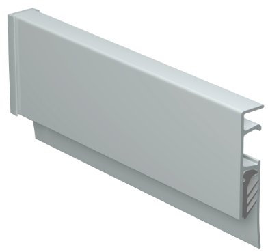 Art & More Klemmschiene, Klemmleiste, Aluschiene, Präsentation Inforail 100 cm Silber