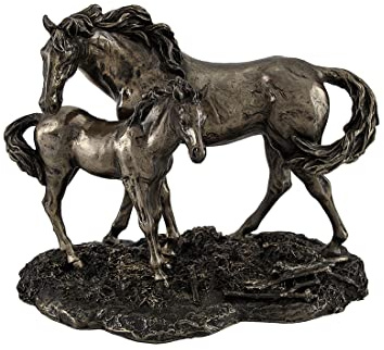 Veronese Design Things2Die4 Mare and Foal Wild Horses Bronzed Statue
