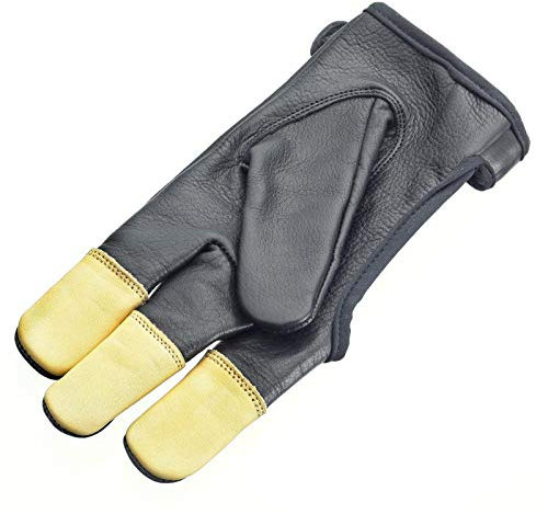 elToro 4 Finger Schießhandschuh Tiger Bogenschießen Rechtshand (XL), aus Leder für Pfeil und Bogen