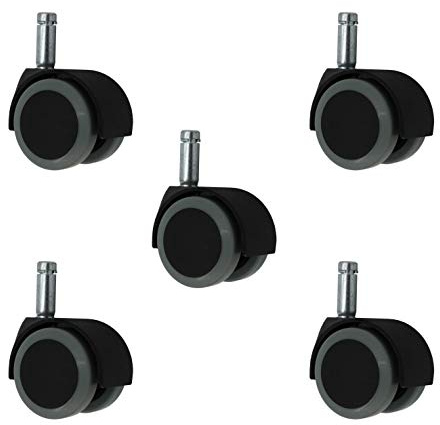 5 Stück 50 mm HARTBODENROLLEN Stuhlrollen Stift 11 x 30 mm