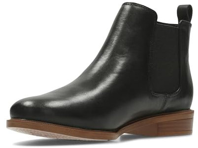 Clarks Damen Taylor Shine Chelsea Boots, Black Leather, 37 EU