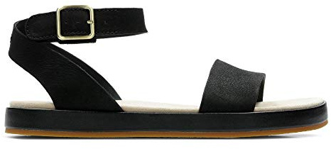 Clarks Damen Botanic Ivy Riemchensandalen Schwarz (Black Nubuck)