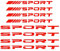 TOMALL 8 Stück Auto Felgennabe Reflektierende Aufkleber Racing Performance Sport Logo Aufkleber Auto LKW Stoßstange Türgriff Fenster Motorrad Laptop Wasserdichte Dekoration (Rot)