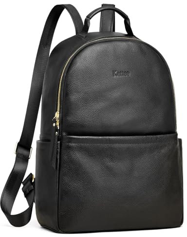 Kattee Echtleder-Rucksack-Geldbörse für Damen Anti-Diebstahl-Rucksack Weiche Arbeit lässiger Tagesrucksack Mode