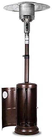 Chauffage extérieur pour terrasse - Chauffage extérieur pour terrasse propane - Hauteur : 220 cm - Chauffage de terrasse sur roulettes - Hauteur réglable entre 4,78 et 2,2 mm - Certification CSA -