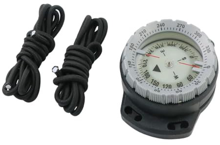 Tauchkompass Scuba, Tauchkompass | Wasserdichter Unterwasser-Tauchkompass mit Seil - Leuchtender Kompass mit Seitenfenster, Marinekompass für Wassersport