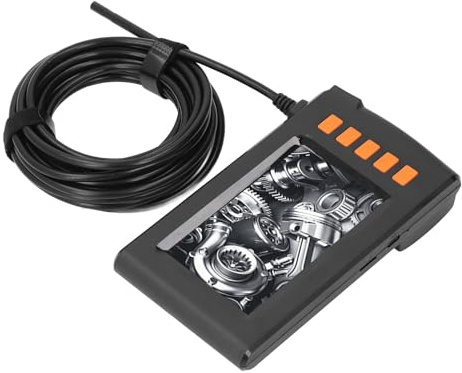 Endoscopio Portatile con Schermo HD 4, 3 Pollici Sonda 5, 5 Mm Telecamera Endoscopio con Obiettivo Impermeabile IP67 per Riparazione Auto di Tubi