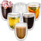 Volarium CRYSTALIA Double Walled Latte Cups, Double Glass Coffee Cups Set of 6, 350ml, Insulated Glass Mugs Without Handles, Flat White Coffee Cup, Clear Coffee Glasses