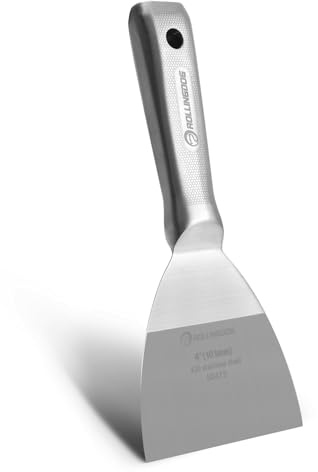 ROLLINGDOG 4 inch Putty Knife - Paint Scraper Drywall Knife with 420 Stainless Steel One Piece irror Polished Blade for Scraping Paint, Taping