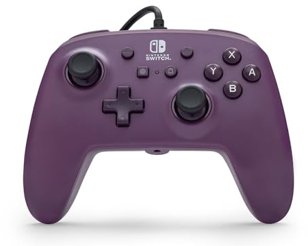 PowerA Verbesserter kabelgebundener Controller für Nintendo Switch - Galaxieviolett, Gamepad, Game-Controller, kabelgebundener Controller, offiziell lizenziert