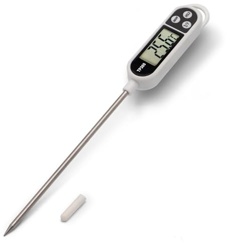 McLUV Termometro cucina digitale con Lettura rapida e precisa Display chiaro, Selezione °C/°F Ideale per carne acqua caffè olio