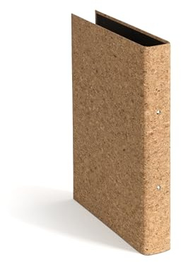 BIGSO RINGO Carpeta de anillas A4 – Caja de almacenamiento con 2 anillas – Bandeja de escritorio para documentos, fundas transparentes y separadores – Carpeta de anillas de tablero de fibra y papel
