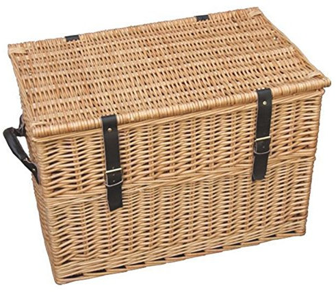 Rojo Cesta baúl de Almacenamiento Cesta, Mimbre, marrón, 52 x 72 x 52 cm