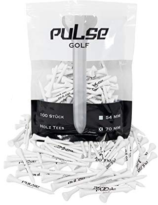 Premium Holz Golf Tee - 100 Stück (Weiß, 70)