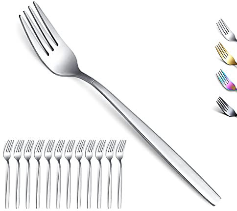 Berglander-12 pezzi Forchette da tavola in acciaio inossidabile, posate forchette e cucchiai, cucchiai e forchette