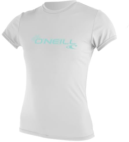 O'Neill Damen Women's Basic Skins Short Sleeve Sun Shirt Rash Vest, Weiß, M EU