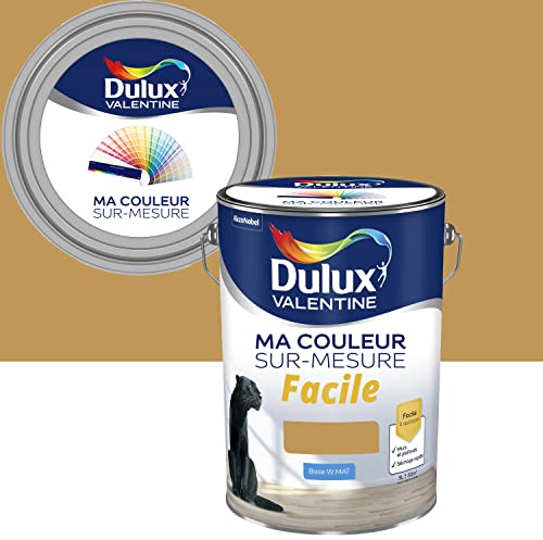 Ma Couleur Sur-mesure par Dulux Valentine – Peinture Intérieure Murs, Plafonds, Boiseries - Facile à appliquer - Mat Ocre Dore 5 L