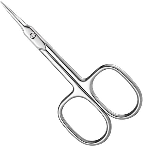 Forbici Unghie, Forbicina Unghie Curva Forbicine Cuticole Professionali, 4 mm Forbicine per Unghie in Acciaio Inox Extra Affilate con Lame Curve, per Pellicine Mani e Piedi o Sopracciglia