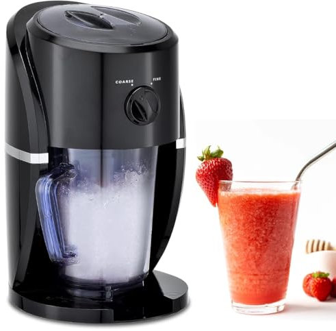Almineez Electric Ice Crusher with Built in Stirrer & Ice Scoop | Removable BPA Free Jug for Making Snow Cones Slushies Smoothies, Cocktail, Frappuccinos, Iced Coffee, Margaritas, Pina Coladas