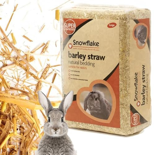 STAR SUPPLIES Super Compressed Natural Soft Flake Barley Straw For Animal & Pet Bedding (1 Bag, 1.6kg)