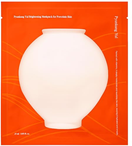 [PKY] Pyunkang Yul Maschera Viso Illuminante, Cura delle Macchie con Vitamina C Pura, Migliora la Compattezza e la Luminosità della Pelle, Vegano, Zero Irritazioni, Skincare Cor (25ml x 10ea)