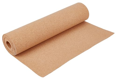 BENECREAT 5m/5.4 Yards Cork Roll, 30cm Wide Natural Corkboard for Wall Decoration, Bulletin Board, Non-Adhesive Cork Material, DIY Crafts Supplies, 1mm Thick