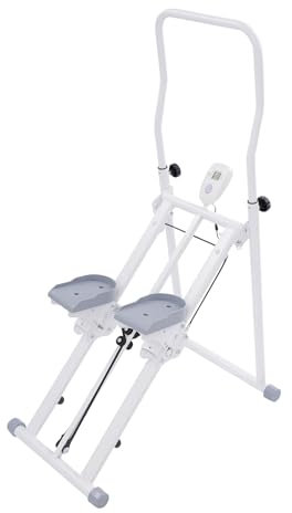 Vélo elliptique portable pour la maison - Monte-escalier vertical avec guidon et pédales réglables - Écran LED - Stepper pour salon, bureau et salle de sport, etc. - Charge maximale : 150 kg