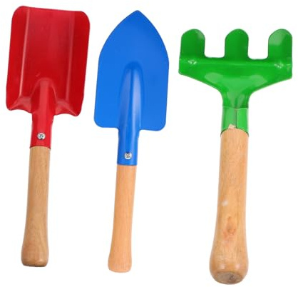 WHAMVOX Set Outils de Jardinage Garçon Fille Mini Pelle Râteau Sécurisé pour Jeux Extérieurs Plage Jardin Garçon Fille