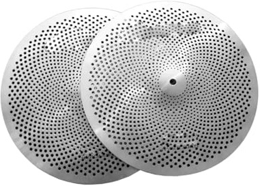 Lågvolym Mute 14 Tums Hi-Hat Cymbal För Trummisar Inomhusträning Slagtålig(Sliver Color)