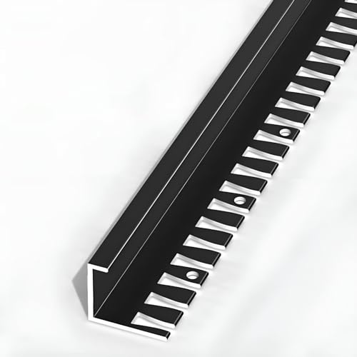 90 cm aluminium C-formad trim för kakelkanter 3-pack flexibelt hörnskydd svart vägg- och golvgjutning 12,5 mm höjd professionell kakelprofil