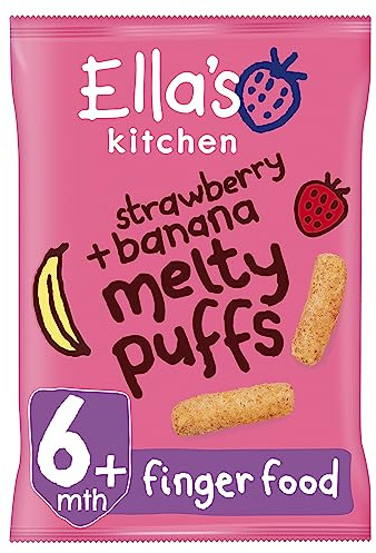 Ella's Kitchen Organic Strawberries and Bananas Puffs, 20g