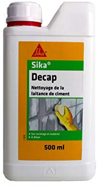 Sika Decap – Limpiador diluido para lechada de cemento de baldosas y material – Sika Decap – Interior/Exterior – Baja el cemento endurecido – 500 ml