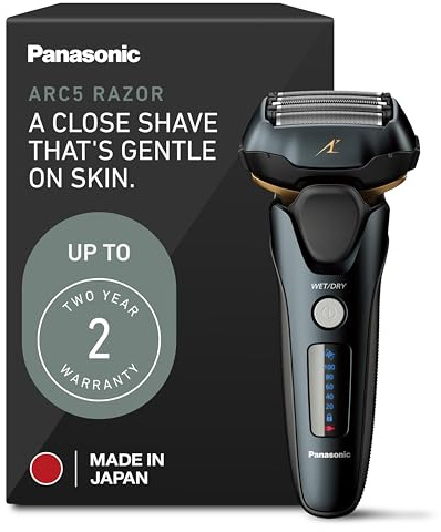 Panasonic ARC5 Electric Razor for Men with Pop-Up Trimmer, Wet/Dry 5-Blade Shaver, Men's Electric Razors for Shaving Face with Intelligent Shave Sensor and 16D Pivoting Head, ES-LV67-K (Black)