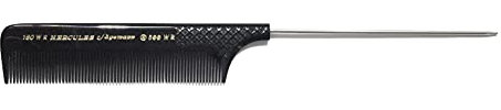 Hercules Sägemann 180 WR 500 WR 180WR Profi Nadel-Stielkamm Naturkautschuk Haarkamm Zahnung fein - 9 Zoll - Nadelstielkamm Grip-Back