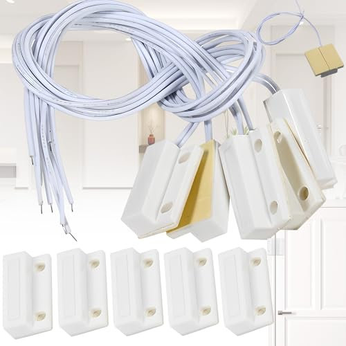 Sensori Interruttore Magnetico, Allarme Porta Finestra ABS, Sistema Allarme Sicurezza Domestica