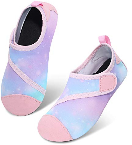 JIASUQI Toddlers Outdoor Athletic Slip on Water Shoes for Swim River Easy Pink US 6-7 M Toddler