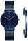 Kubagom Damen Uhren Analog Quarz Edelstahl Wasserdicht Mesh Ultradünne Set mit Armreif