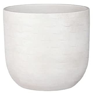 MICA Decorations Nora Blumentopf - H27 x Ø30 cm - Terrakotta - Offwhite