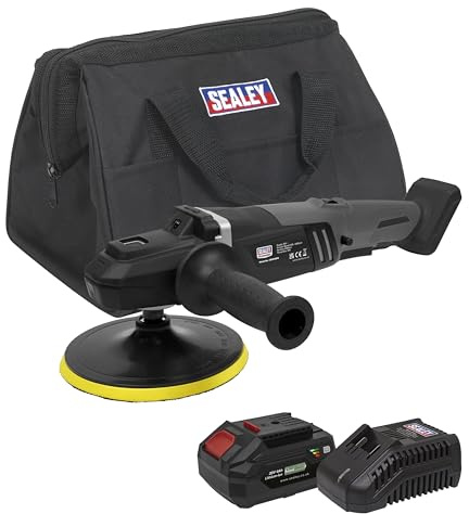 Sealey 20V 4Ah SV20 Series Ø180mm Brushless Rotary Polisher Kit - CP20VRPXKIT1