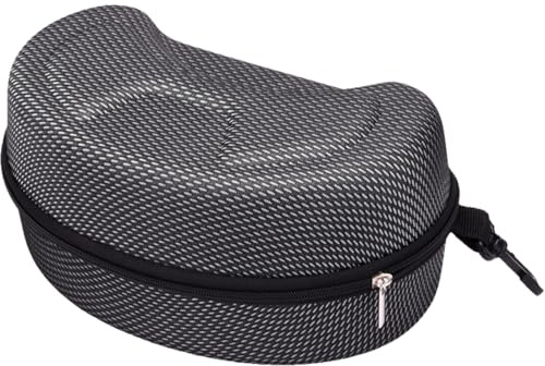 PACKOVE Étui À Lunettes Rigide Avec Fermeture Éclair Boîte Antichoc Et Étanche Pour Lunettes De Ski Moto Et Vélo Doublure Douce Crochet De Transport 7.68 X 4.57 X 3.54 in