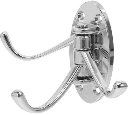 PRETYZOOM Swivel Coat Hook Folding Triple Swing Arm Heavy Duty Wall Mounted Hanger for Bathroom Kitchen Bedroom Space Saving Multi Hooks