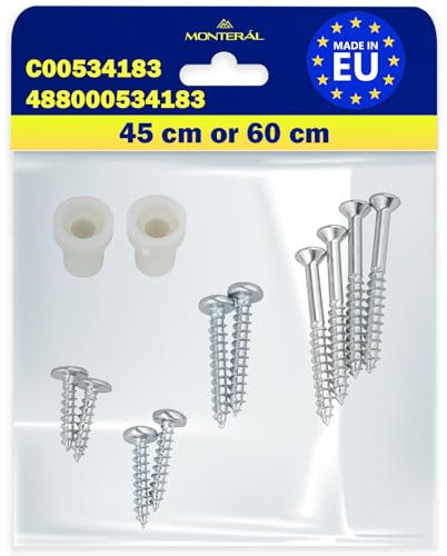 Montaje Kit para Fijar la Puerta al Panel Frontal de Integrable Lavavajillas 45 cm o 60 cm con Código Original C00534183 488000534183 para Ariston para Indesit para Whirlpool - MADE IN EU - MONTERAL